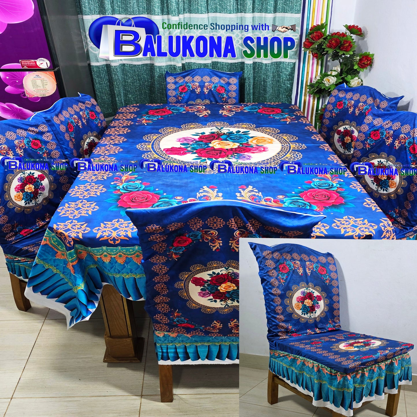 3D ওয়াটারপ্রুফ প্রিমিয়াম কুচি ডাইনিং সেট (DK=15)