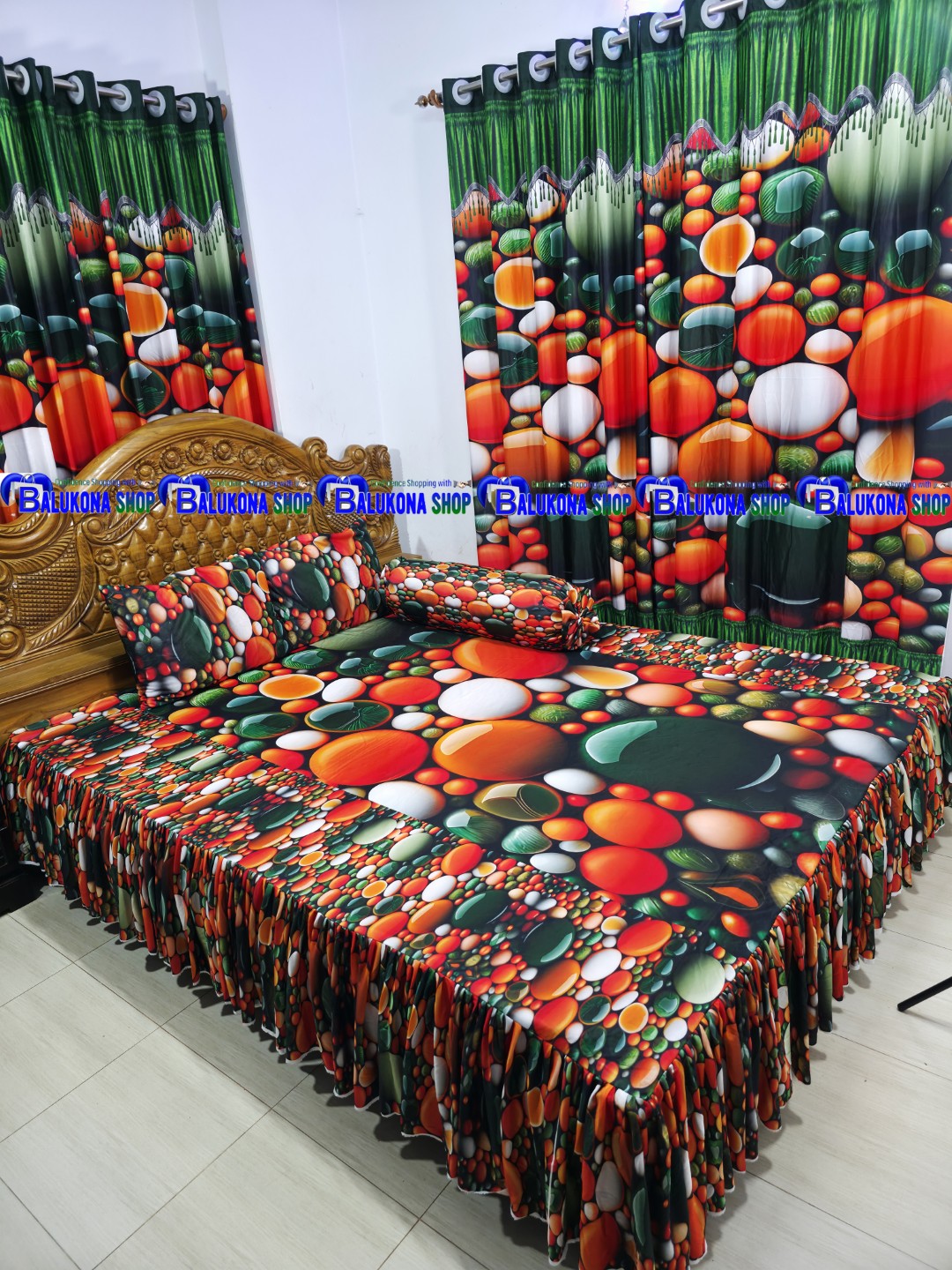 3D ওয়াটারপ্রুফ প্রিমিয়াম কুচি চাদর (BK=21)