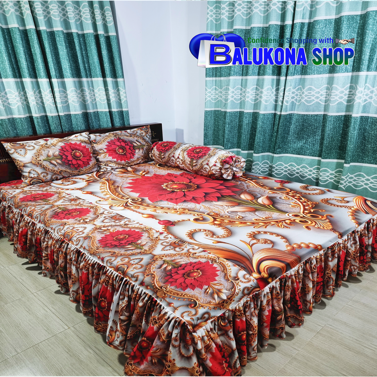 3D ওয়াটারপ্রুফ প্রিমিয়াম কুচি চাদর (BK=2)
