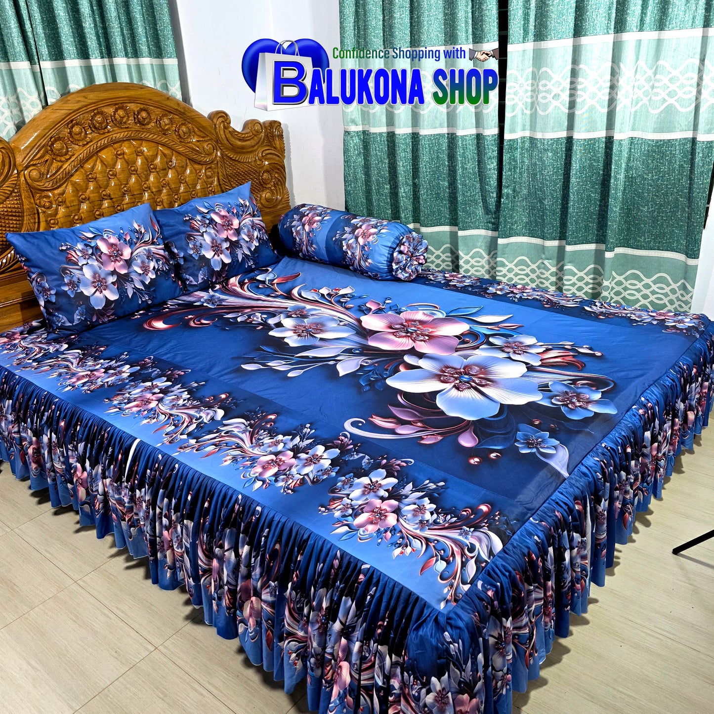 3D ওয়াটারপ্রুফ প্রিমিয়াম কুচি চাদর (BK=3)