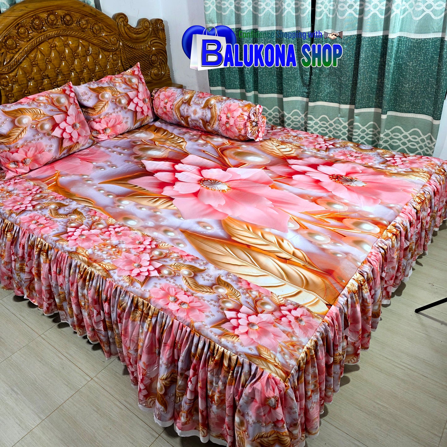 3D ওয়াটারপ্রুফ প্রিমিয়াম কুচি চাদর (BK=5)