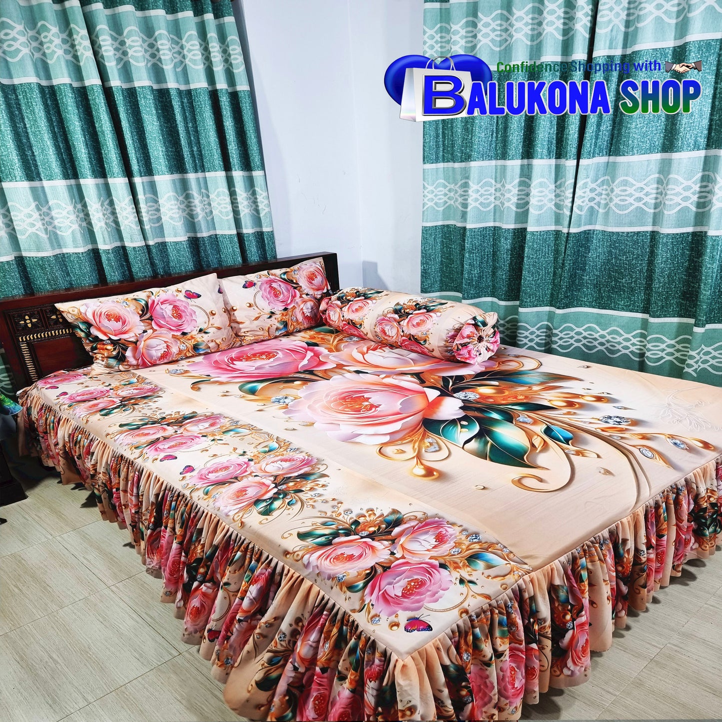 3D ওয়াটারপ্রুফ প্রিমিয়াম কুচি চাদর (BK=6)
