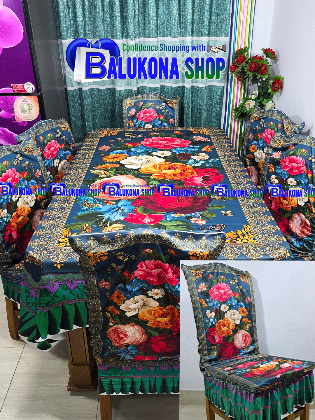 3D ওয়াটারপ্রুফ  প্রিমিয়াম কুচি ডাইনিং সেট (DK=14)