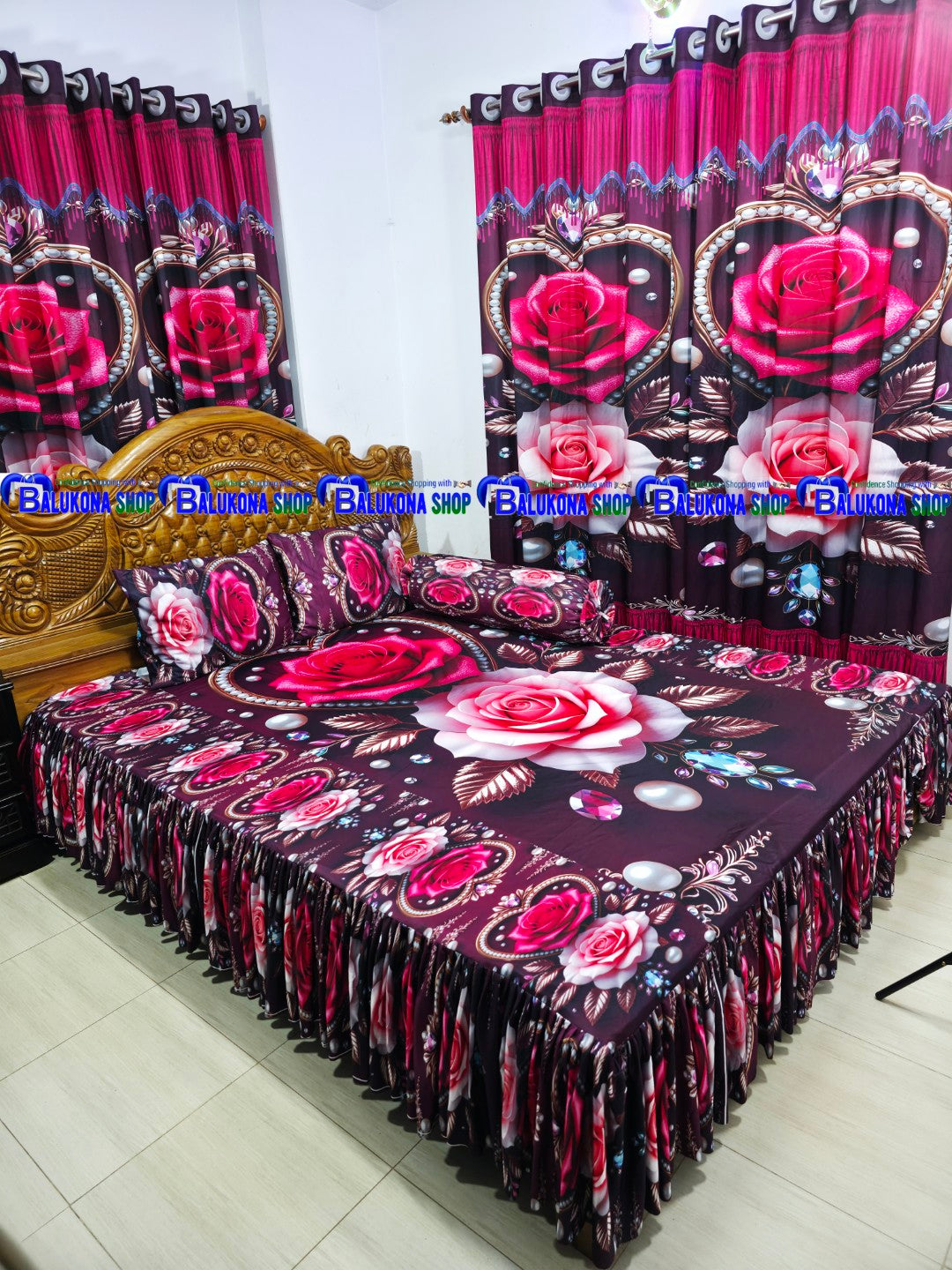 3D ওয়াটারপ্রুফ প্রিমিয়াম কুচি চাদর (BK=22)