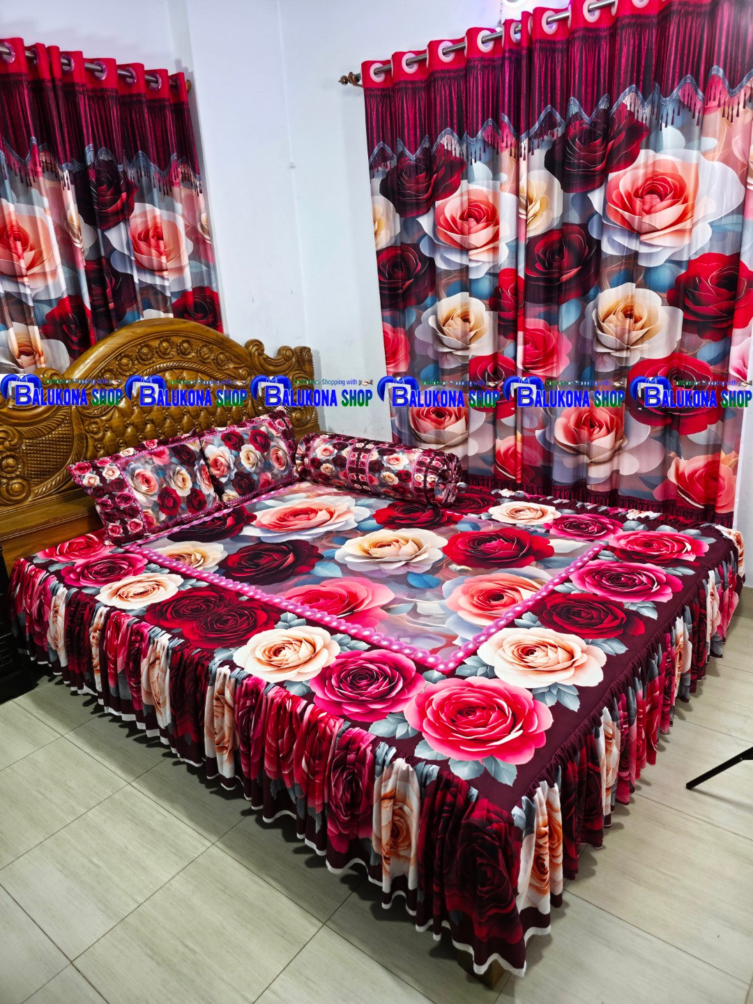 3D ওয়াটারপ্রুফ প্রিমিয়াম কুচি চাদর (BK=24)