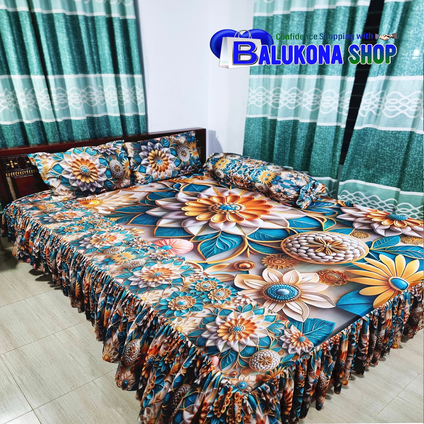 3D ওয়াটারপ্রুফ প্রিমিয়াম কুচি চাদর (BK=8)