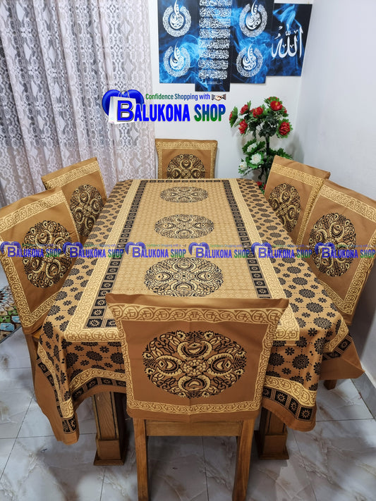Block Print Cotton Dining Table Cover Set