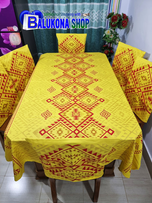 Block Print Cotton Dining Table Cover Set