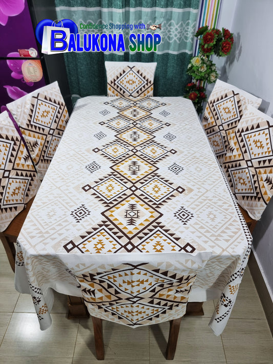 Block Print Cotton Dining Table Cover Set