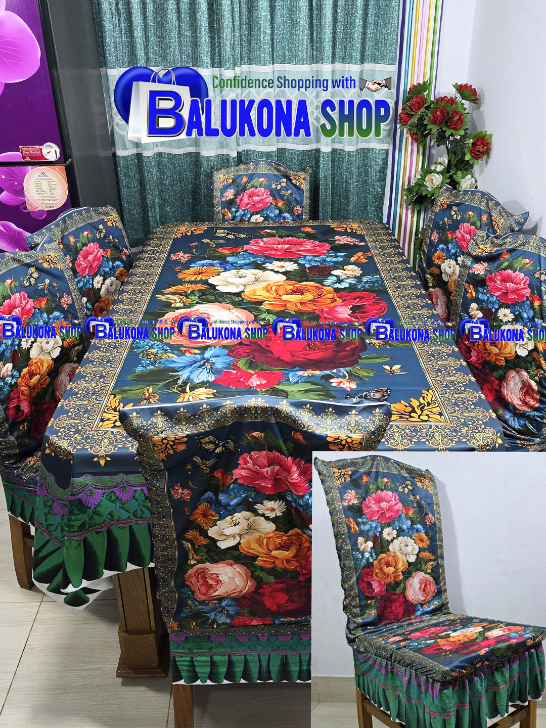 3D ওয়াটারপ্রুফ প্রিমিয়াম কুচি ডাইনিং সেট