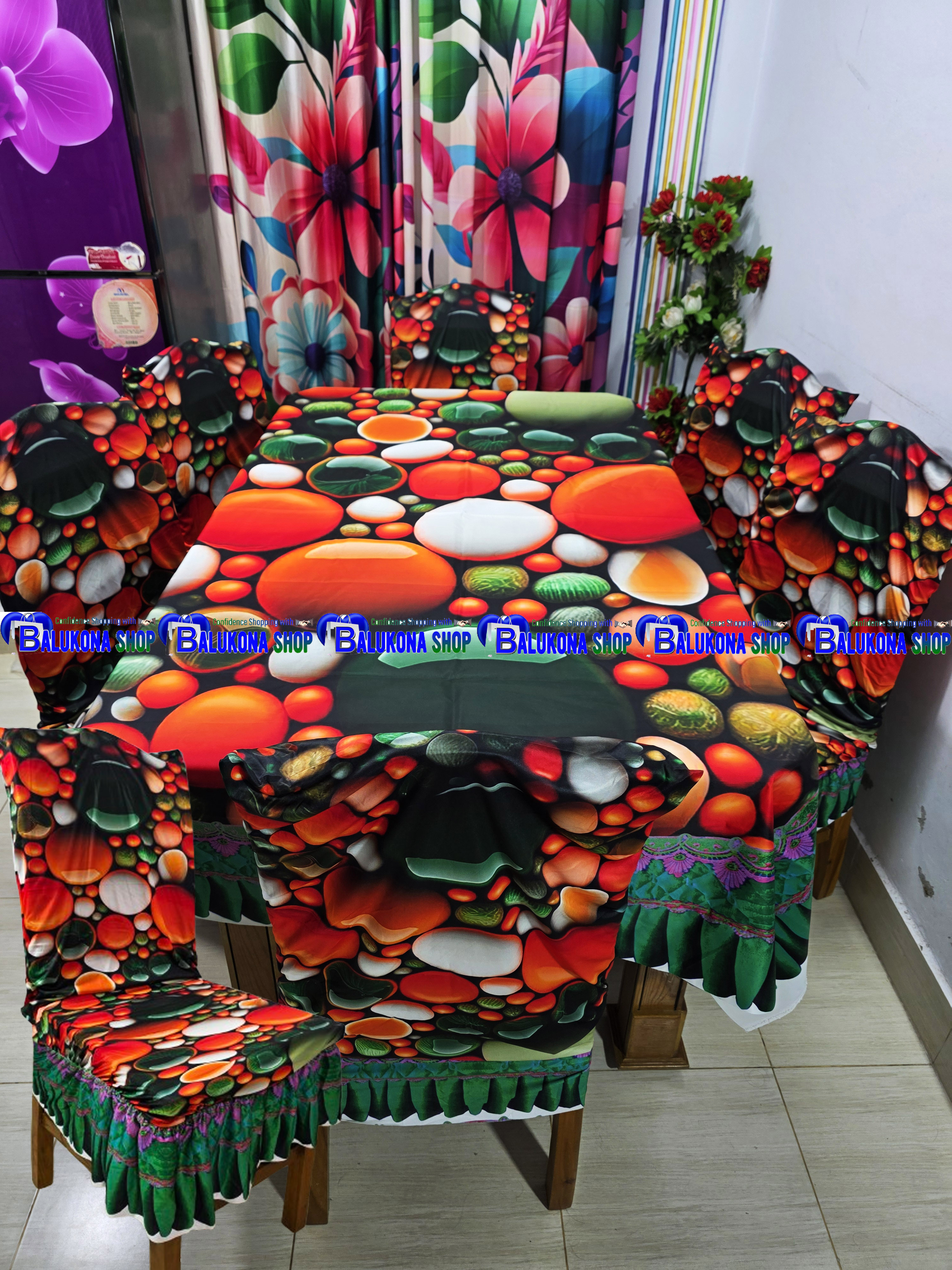 3D ওয়াটারপ্রুফ প্রিমিয়াম কুচি ডাইনিং সেট