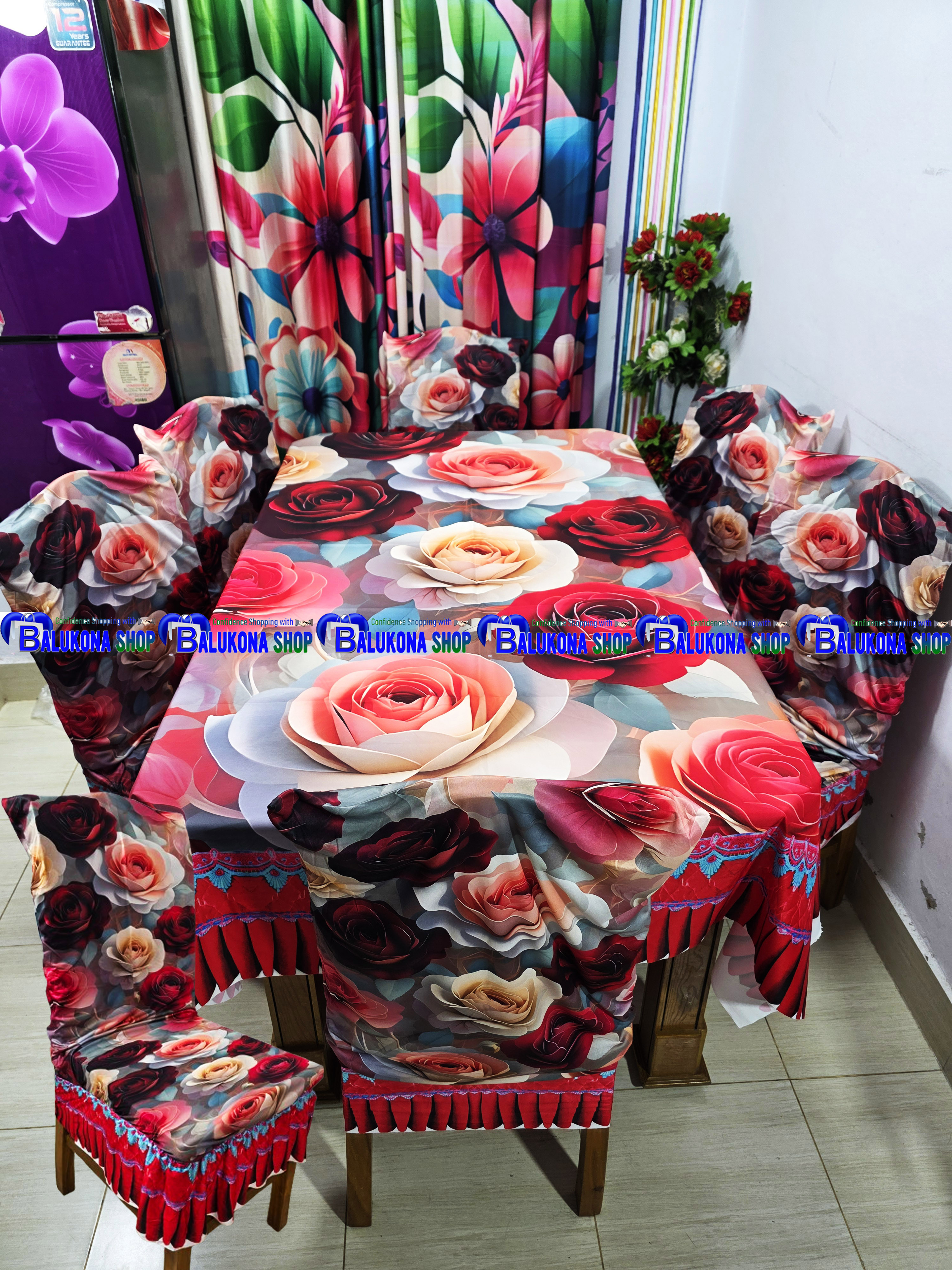 3D ওয়াটারপ্রুফ প্রিমিয়াম কুচি ডাইনিং সেট