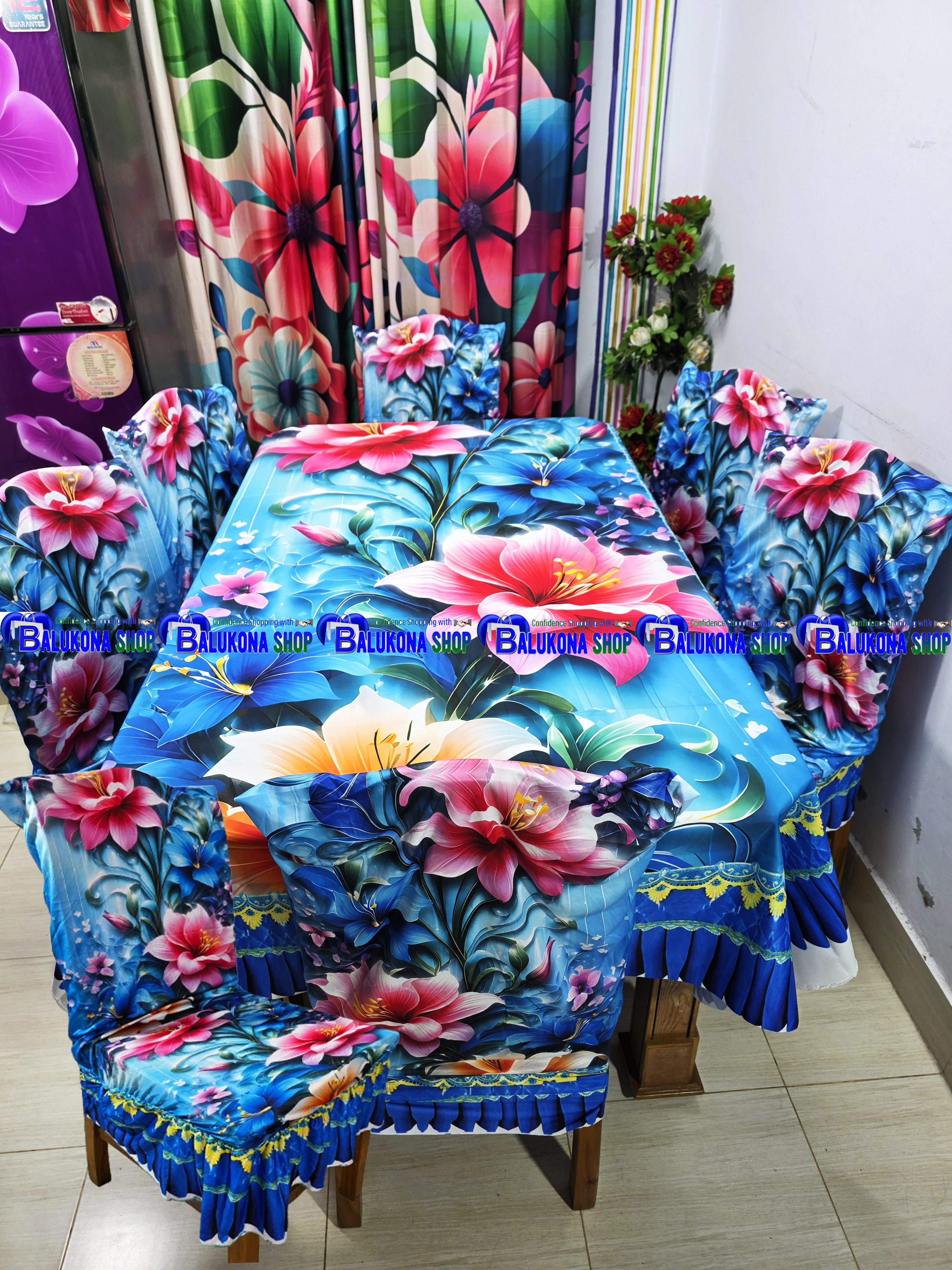 3D ওয়াটারপ্রুফ প্রিমিয়াম কুচি ডাইনিং সেট