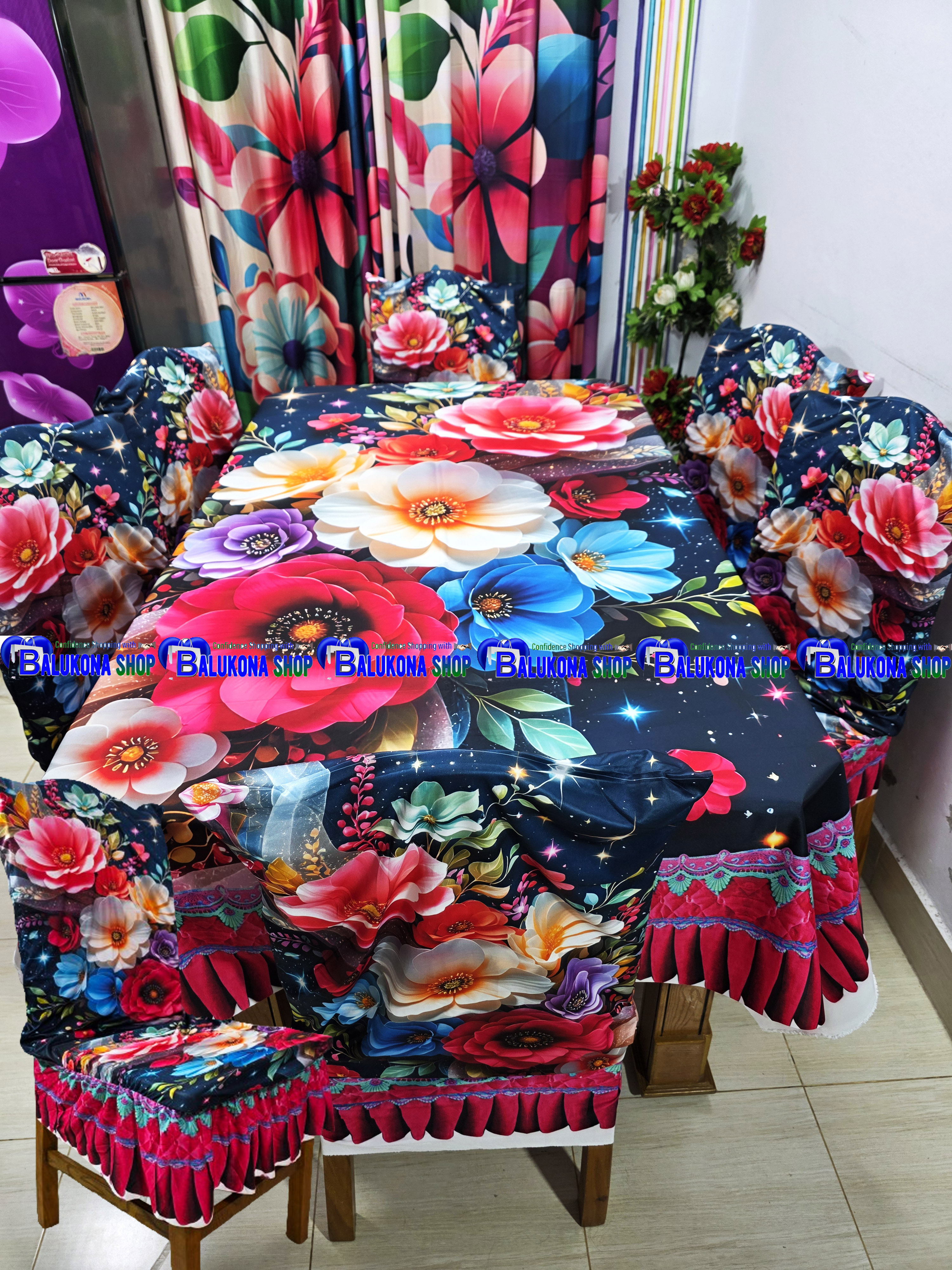 3D ওয়াটারপ্রুফ প্রিমিয়াম কুচি ডাইনিং সেট
