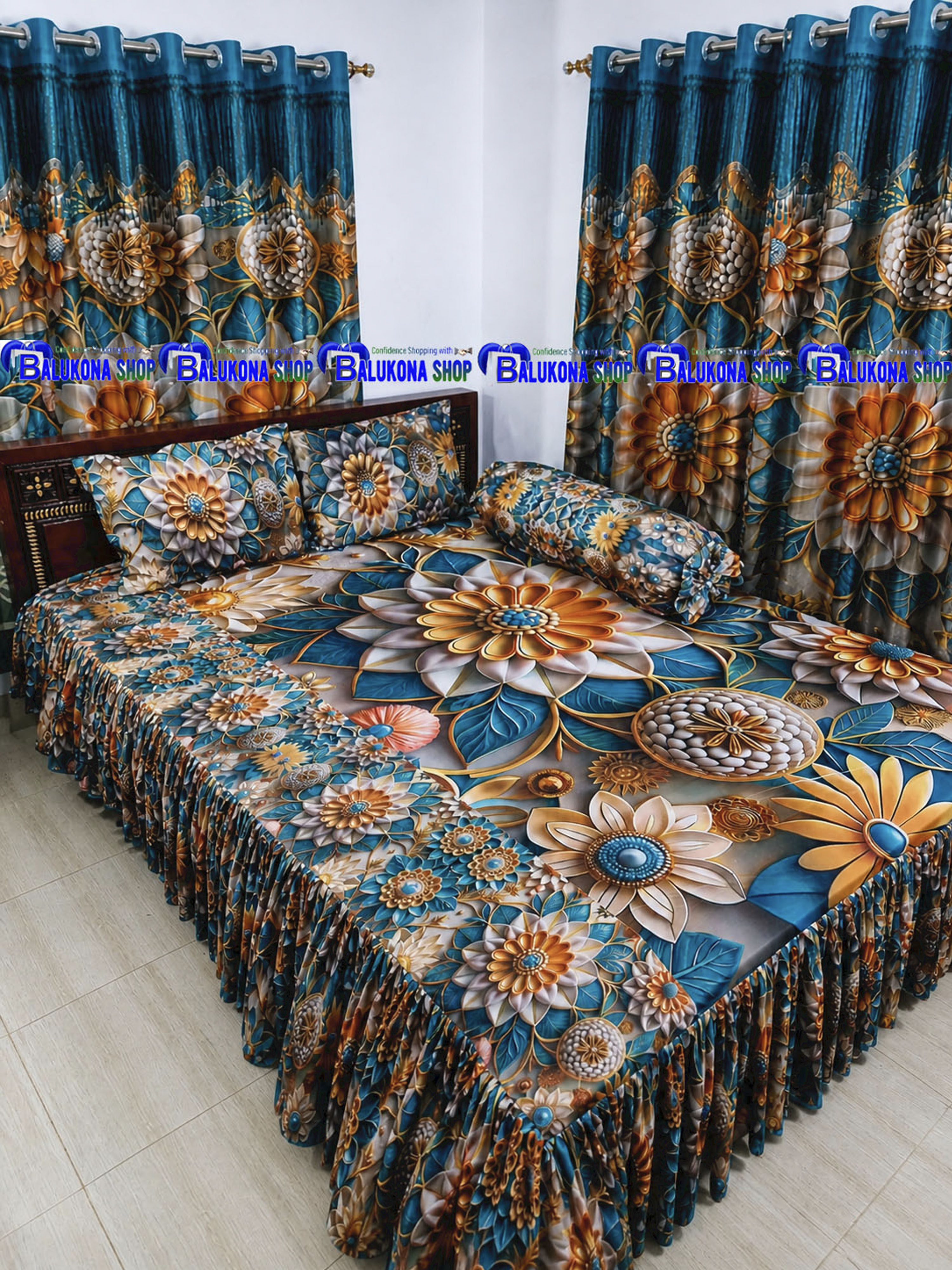 3D প্রিমিয়াম ওয়াটারপ্রুফ কুচি চাদর